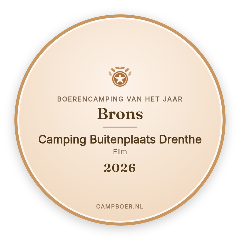 Brons Camping van het Jaar 2026 - CampBoer.nl