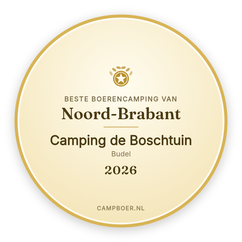 Winnaar Noord-Brabant Camping van het Jaar 2026 - CampBoer.nl